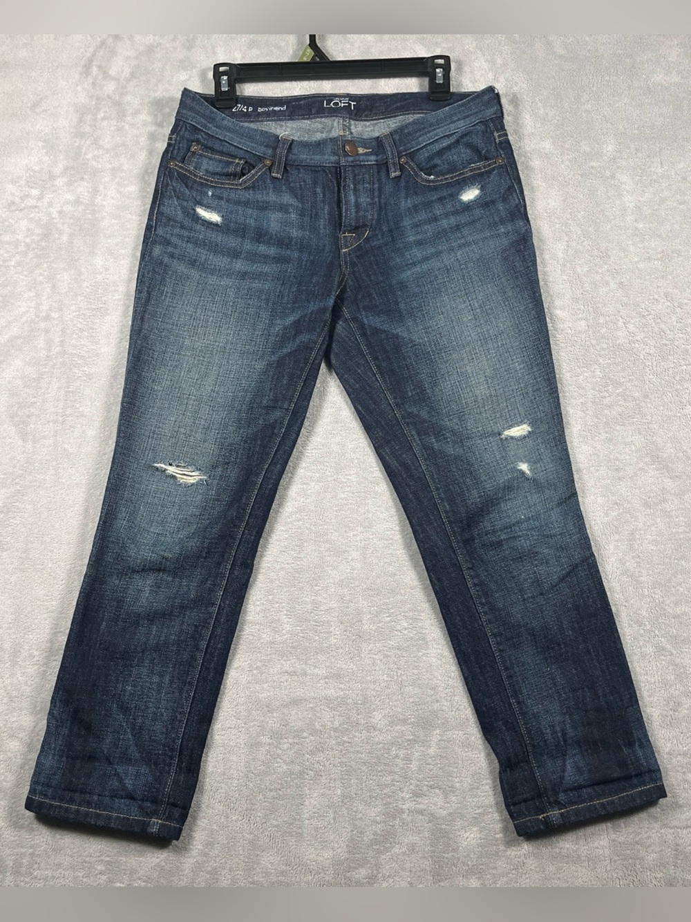 Loft Ann Taylor Boyfriend Jeans Womens Size 27/4 Blue Denim Mid Rise Button Fly